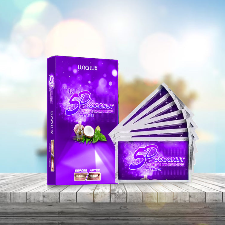 Paski wybielające zęby 5D z ekstraktem z kokosa (14 zabiegów)